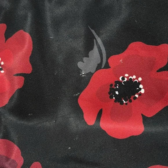 Kate Spade Black Red Floral Poppy Large Backpack Bag-pre-owned. - Picture 9 of 16